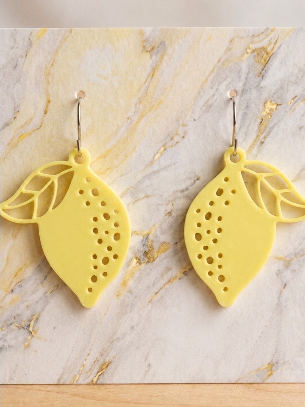 Yellow Lemon Drop Dangle Earrings - Brand